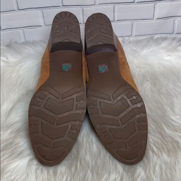 Jack Rogers Pippa Tan Suede Lug Sole Boots Sz 10 - Picture 6 of 6